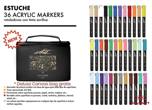 [AB-0636] ESTUCHE ACRILICOS GAMA ARTIST,ORGANIZADOR 36 COL