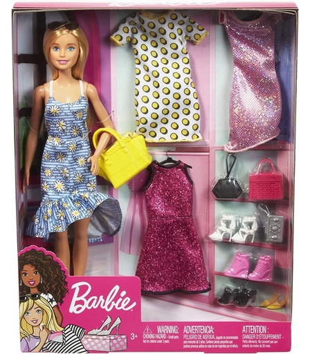 [020-GDJ40] BARBIE FASHIONISTA CON 4 MODAS 020-GDJ40