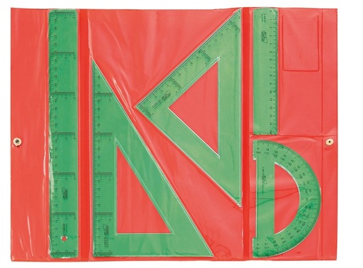 [941001] CONJUNTO DIBUJO ESCOLAR REGLAS VERDES