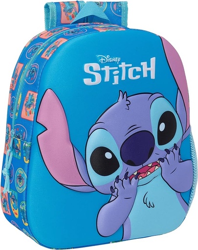 [622454890] MOCHILA 3D STITCH 27x33x3cm