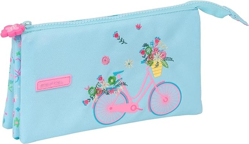 [842449744] PORTATODO TRIPLE RECICLADO SAFTA "BICICLETA" 32x42x3cm