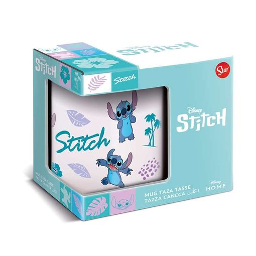 [SAF88136] TAZA CERÁMICA 325ml EN CAJA REGALO STITCH LEAVES PATTERN YOUNG ADULT