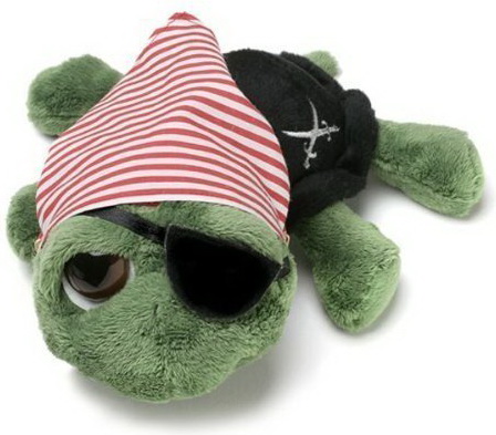 [RUS86292] PELUCHE TORTUGA PIRATA 15 CM