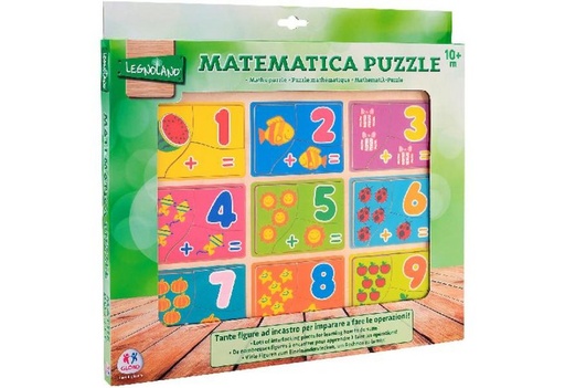 [GLO37700] PUZZLE CON NUMEROS Y SUMAS DE MADERA CM30X22,5X0,8 LEGNOLAND GLO37700