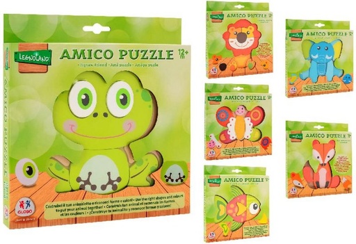 [GLO37701] PUZZLE DE MADERA DE ANIMALES 22X19,8X1,8 LEGNOLAND GLO37701