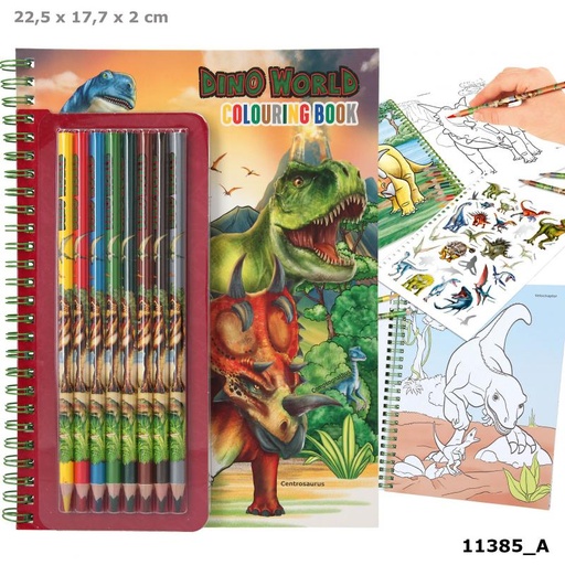 [TM0011385] Dino World libro de colorear con lápice 11385