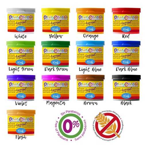 [IN19821] Témpera líquida 40 ml  Monocolor PLAYCOLOR NARANJA