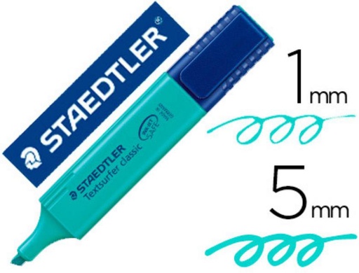 [364-35] ROTULADOR STAEDTLER TEXTSURFER CLASSIC 364 FLUORESCENTE TURQUESA