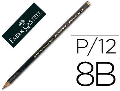 [9000-8B] Lapices de grafito faber 9000 8b unidad