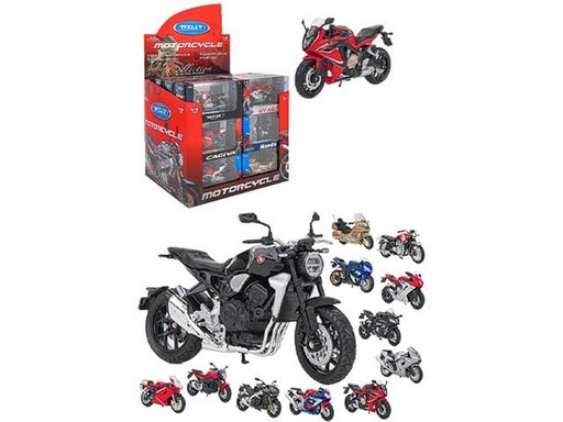 [GLO39797] WELLY MOTO STRADA 1:18 C/LICENCIA  12 MODELOS