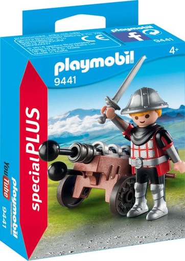[PL9441] Caballero con cañon playmobil
