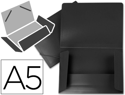 [SS10] Carpeta liderpapel gomas solapas 34975 polipropileno din a5 negra.