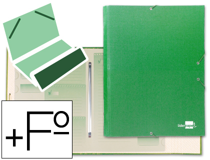 [CS07] CARPESANOETA CLASIFICADORA LIDERPAPEL 12 DEPARTAMENTOS FOLIO PROLONGADO CARTON FORRADO VERDE CLARO