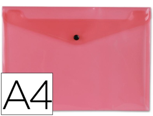[DS13] CARPESANOETA LIDERPAPEL DOSSIER BROCHE 34040 POLIPROPILENO DIN A4 ROJA TRANSPARENTE 50 HOJAS