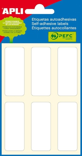 [8410782026778] MINI BOLSA ETIQUETAS ADHESIVAS 20X50 APLI CANTOS ROMOS