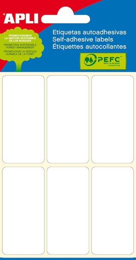 [8410782026815] MINI BOLSA ETIQUETAS ADHESIVAS 26X54 APLI CANTOS ROMOS