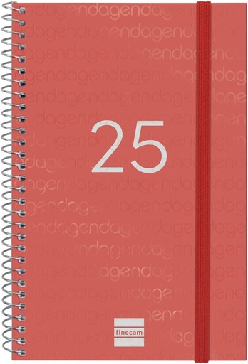 [741493025] AGENDA 25 FINOCAM YEAR 11.7X18.1 S/V ROJO CAT