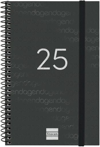 [741496025] AGENDA 25 FINOCAM YEAR 11.7X18.1 S/V NEGRO CAT