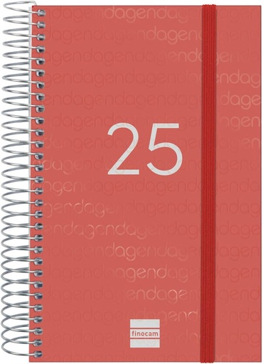 [741133025] AGENDA 25 FINOCAM YEAR 11.7X18.1 D/P ROJO CAT