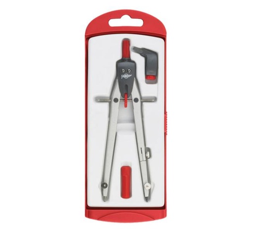 [F270211] COMPAS ESCOLAR FAIBO CON ADAPTADOR 613-03 ROJO