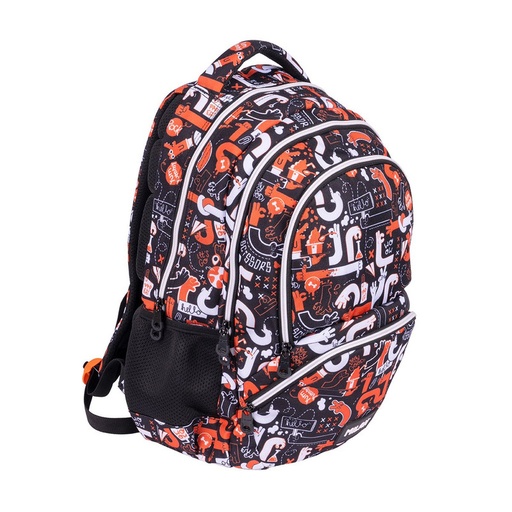 [MIL624604-FRS] Mochila escolar 4 cremalleras (25 L) serie especial Fingers 46x30x4cm