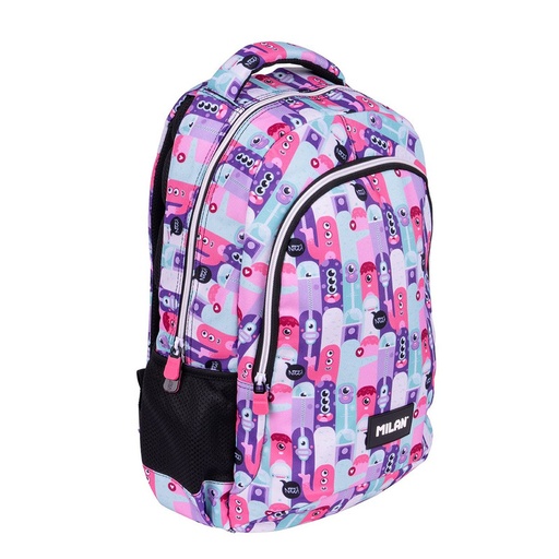 [MIL624601-ALN2] Mochila escolar 2 cremalleras (21 L) serie especial Aliens 2 45x31x4cm