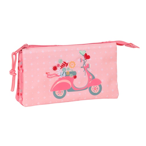 [812518744] PORTATODO TRIPLE RECICLADO MOOS "PASSION" 22x12x3cm