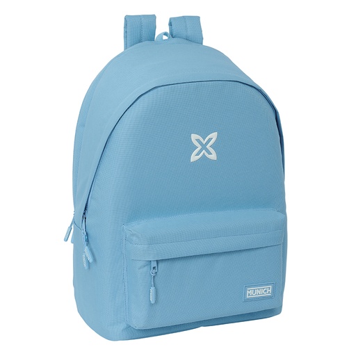 [642409820] MOCHILA DOBLE PARA PORTATIL 15,6"+USB MUNICH BASICOS "AZUL" 31x44x3cm