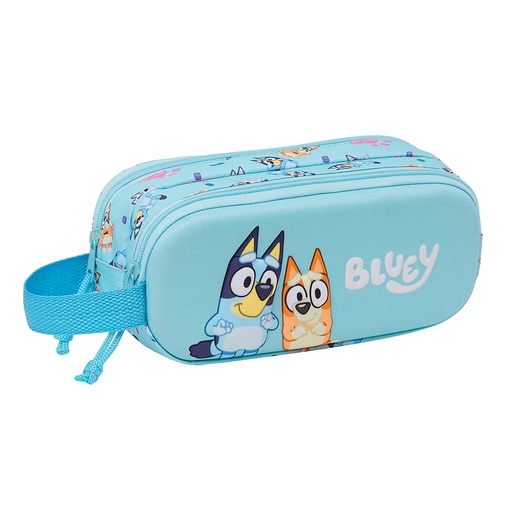 [812433512] PORTATODO DOBLE 3D BLUEY safta812433512 21x8x2cm