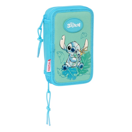 [412488854] PLUMIER DOBLE PQÑO 28 pcs STITCH "ALOHA" safta412488854 12.5x19.5x4cm