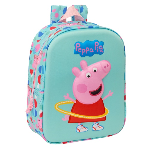 [622472011] MOCHILA GUARDERIA 3D BOLSILLO RED PEPPA PIG safta622472011 22x27x3cm