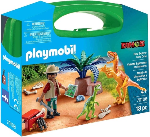[PL70108] Maletín de Dinosaurios y Explorador PLAYMOBIL 70108