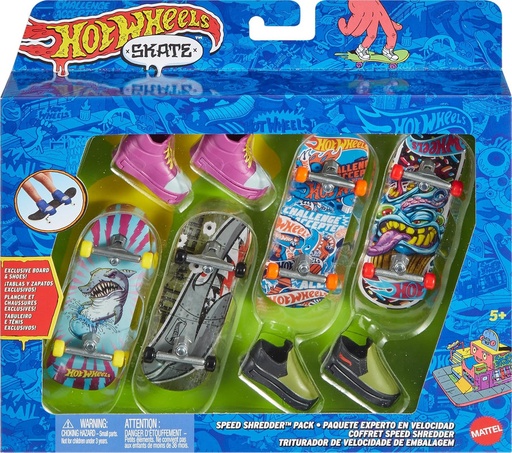 [446-HGT84-HVM15] HOT WHEELS SKATE PACK 4 SURTIDO HGT84 HOT WHEELS HVM15