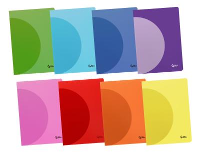 [LF03] Libreta liderpapel 360 tapa de plastico a5 48 hojas 90g/m2 cuadro 4mm con margen colores surtidos
