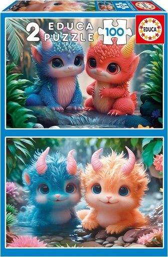 [E20224] PUZZLE 2X100 MONSTRUOS ADORA
