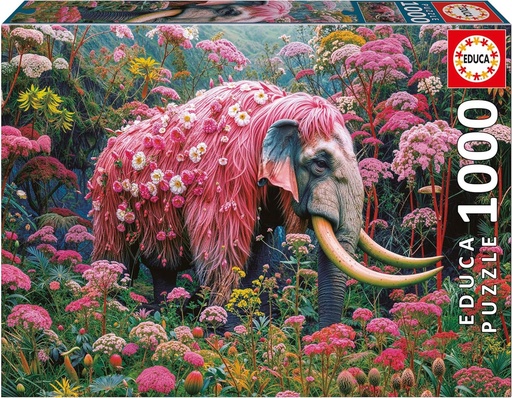 [E20229] PUZZLE 1000 ELEFANTE FLORAL