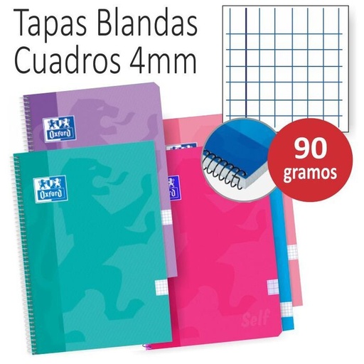 [400072718] BLOC Fº 80H 90G. CUAD.4X4 C/M COLORS TENDENCIA