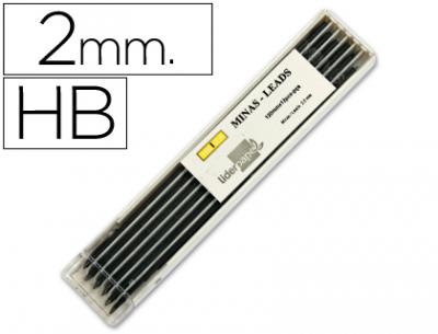 [MG03] Minas liderpapel grafito 2 mm estuche de 12 minas longitud 120 mm.