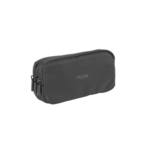 [MIL081135-DW] Estuche portatodo 3 cremalleras serie Shadow, negro milan 081135DW