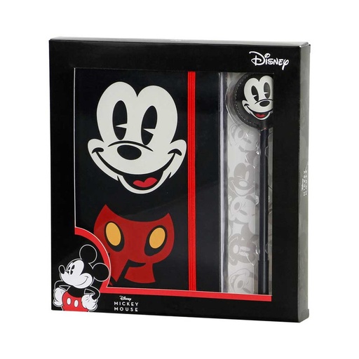 [KAR06749] Disney Mickey Mouse Face Caja Regalo con Diario y Bolígrafo Fashion, Multicolor KARACTERMANIA 6749