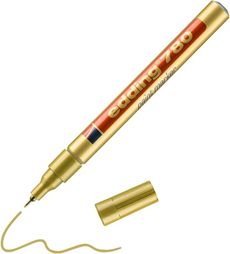 [EDD780-0] Edding 780 Marcador Permanente Tinta Opaca Punta Metalica Trazo 0.8 Mm Oro 