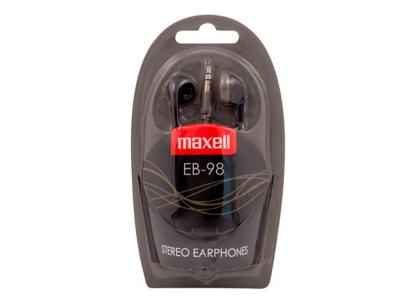 [EB-98-BLAC] AURICULAR MAXEL BLACK-SILVER 1,2 M