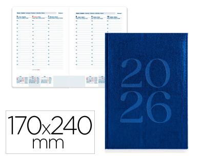 [LID173300] AGENDA ENCUADERNADA LIDERPAPEL NOMI A6 2026 DIA PAGINA AZUL PAPEL 70 GR FSC