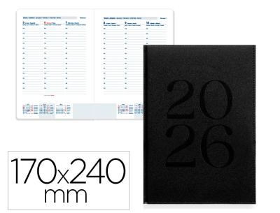 [LID173301] AGENDA ENCUADERNADA LIDERPAPEL NOMI A6 2026 DIA PAGINA ROJO PAPEL 70 GR FSC