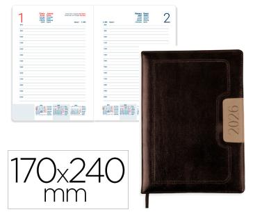 [LID173278] AGENDA ENCUADERNADA LIDERPAPEL MYKONOS 150X210 MM 2026 DIA PAGINA ROSA PAPEL 70 GR FSC