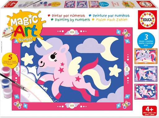[E20288] NUMBER ART +4 UNICORNIOS FSC EDUCA 20288