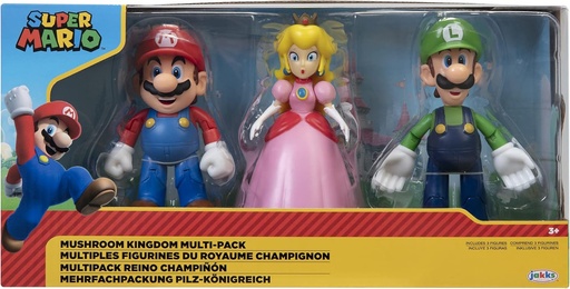 [315645114] PACK 3 FIGURAS 10 CM REINO CHAMPIÑÓN S. MARIO 64511-4L JAKKS 315645114
