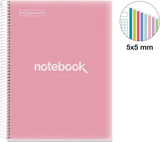 [MIQ46084] NOTEBOOK8 A4 160F 90GR QUAD 5X5 MICROPERFOREADO ROSA