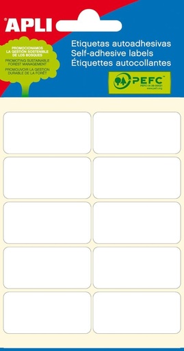 [8410782026761] MINI BORSA ETIQUETAS ADHESIVAS 19X40 APLI CANTOS ROMOS