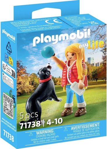 [PL71738] Mujer con perro de montaña PLAYMOBIL 71738